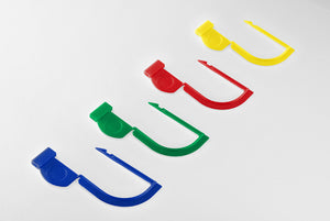 Plastic zegels, rood, MultiSiegel zonder indicator, 1000 stuks.