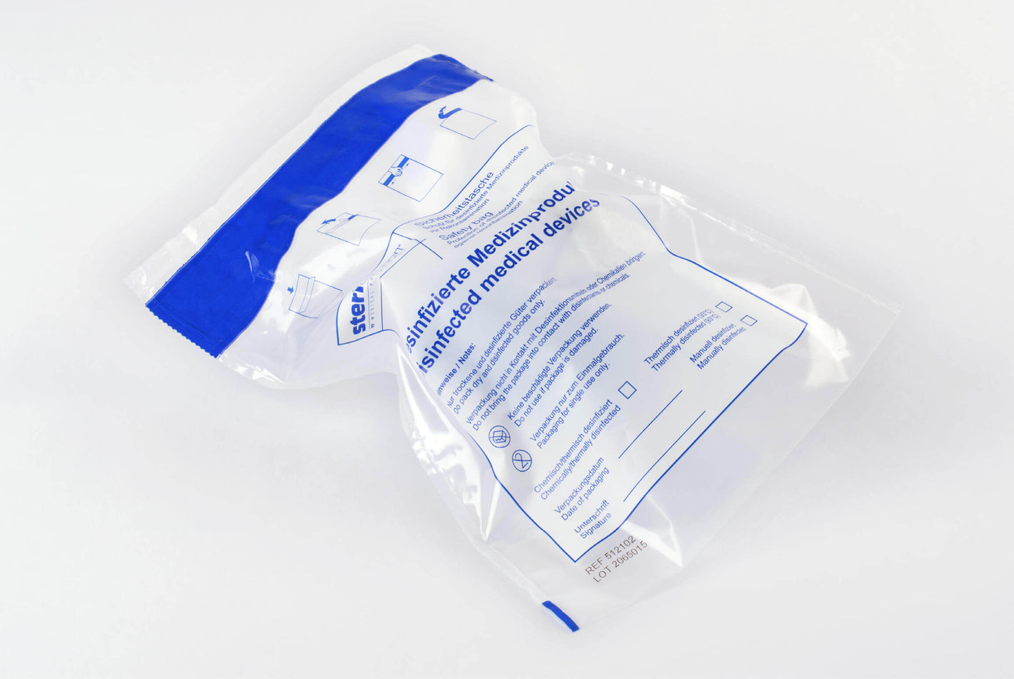 Veiligheidszak voor gedesinfecteerde medische producten 197 x 300 mm 500 stuks.