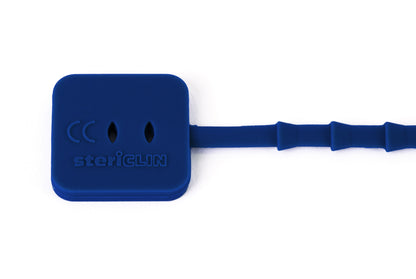 Bundelsnoer van siliconen, plat, blauw, lengte 190 mm, 100 stuks.