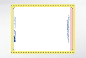 Zelfklevende etiketten op rol voor printer, 60 x 44 mm, met STEAM-indicator, 10.000 stuks.