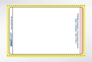 Zelfklevende etiketten op rol voor printer, 63 x 40 mm, met STEAM-indicator, 10.000 stuks.