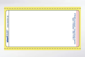 Zelfklevende etiketten op rol voor printer, 70 x 35 mm, met STEAM-indicator, 10.000 stuks.