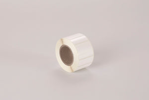 Zelfklevende etiketten op rol voor printers, van folie, voor permanente markering, wit, eenvoudig zelfklevend, 40 x 14 mm, huls: 40 mm, 1000 stuks.
