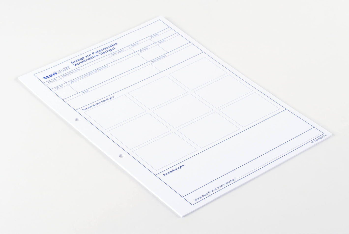 Formulier "Bijlage bij het patiëntendossier" DIN A4, 100 stuks.