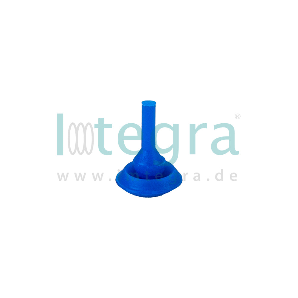 Siliconenpluggen blauw voor het bevestigen van zeefkorfplaatjes,  Ø: 3 mm (pen) / 16 mm (plaat), lengte: 22 mm 100 stuks.