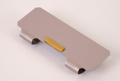 Roosterkorfklemmplaat van roestvrij staal met kleuridentificatie van siliconen, geel, 90 x 50 mm, 10 stuks.