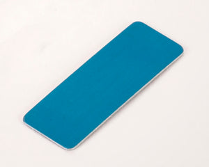 Identificatieplaatjes van aluminium, blauw, 50 x 18 mm, 25 stuks.