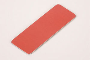 Identificatieplaatjes van aluminium, rood, 50 x 18 mm, 25 stuks.