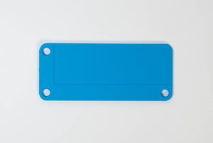 stericlin® kunststof (PA) zeefkorfplaatje, blauw, 90 x 38 mm, 100 stuks.