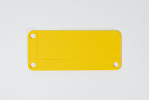 stericlin® kunststof (PA) zeefkorfplaatje, geel, 90 x 38 mm, 100 stuks.