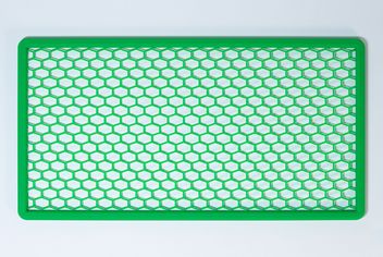 stericlin® zeefkorfafdekking van siliconen, groen, stijf, 440 x 230 mm, inwendig roestvrijstalen frame, 1 stuk.