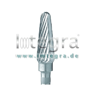 Hardmetalen frees 6 mm L.12,7 mm voor handstuk, schacht 44 mm