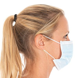Mondmasker type IIR, 3-laags, blauw, 50 stuks.