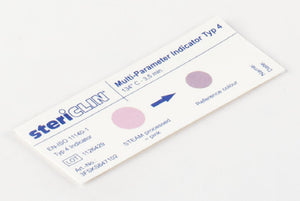 Type 4 indicatorstroken (STEAM) 80 x 30 mm, 134 °C - 5,3 min./121 °C - 15 min. 1000 stuks.