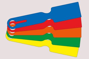 Zeeflabel blanco oranje, 236 x 50 mm,  1000 stuks.