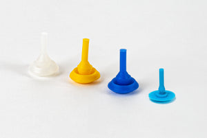 Siliconenpluggen blauw voor het bevestigen van zeefkorfplaatjes,  Ø: 3 mm (pen) / 16 mm (plaat), lengte: 22 mm 100 stuks.